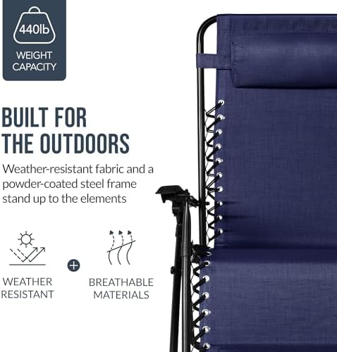 Best Choice Products Set of 2 Extra Wide Zero Gravity Chair Recliner