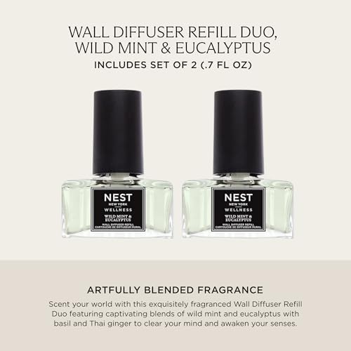 NEST New York Wall Diffuser Refill, Wild Mint & Eucalyptus