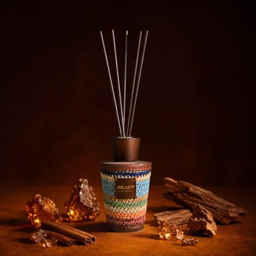 Airkeep Reed Diffuser for Home, Moroccan Amber, 5.1 fl oz (150 ml)