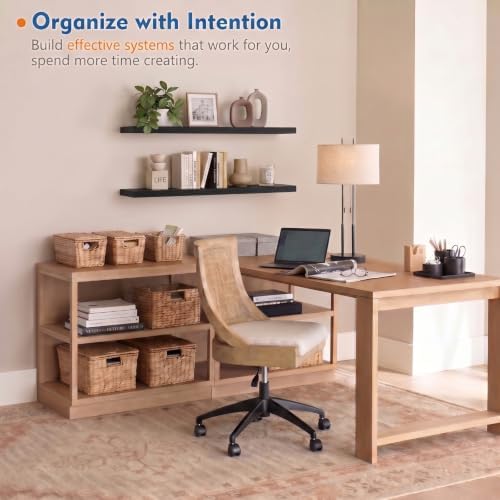 Long Black Floating Shelves for Wall, 48 inch Wall Shelf for Living Room