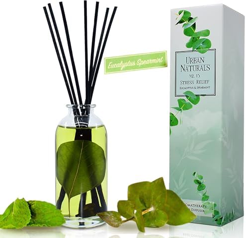 Urban Naturals Reed Diffuser Set, Eucalyptus Spearmint - Stress Relief