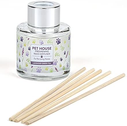 Lavender Green Tea Home Freshening Reed Diffuser Set Pet House