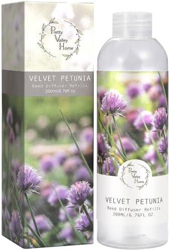 Reed Diffuser Refill, Velvet petunial 6.7 oz. Scented Oil for Reed Diffuser Home Fragrance for Bathroom, Bedroom, Office Decor