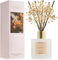 COCORRÍNA Reed Diffuser - Moroccan Amber 6.7 Fl.oz Reed Diffuser Set with Sticks & Preserved Baby's Breath, Reed Diffuser for Home Bathroom Shelf Decor