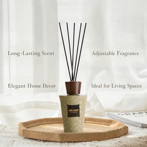 Airkeep Reed Diffuser for Home, Wild Mint & Eucalyptus, 5.1 fl oz (150 ml)