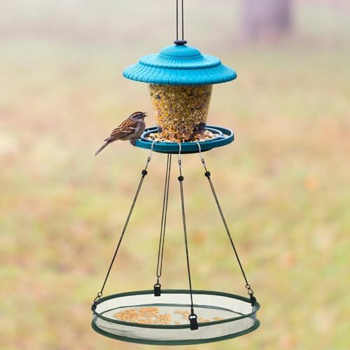FoldTier 2 Pieces Bird Seed Catcher Tray Hanging Round Mesh,20 Inch