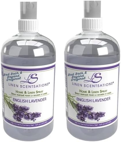 English Lavender Linen Spray Natural Room & Fabric Freshener 16oz Pack of 2