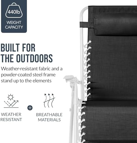 Best Choice Products Set of 2 Extra Wide Zero Gravity Chair Recliner