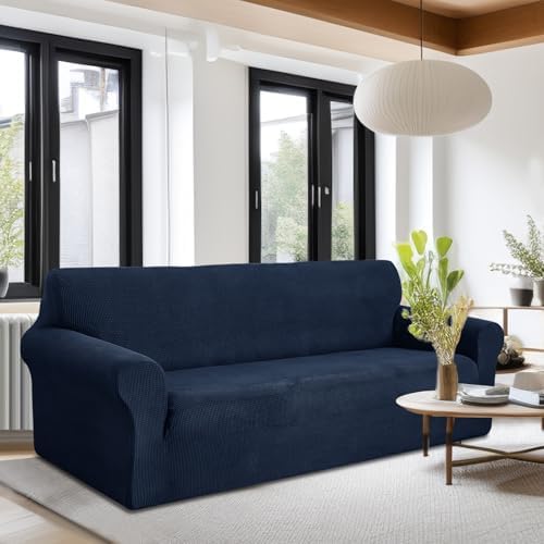U-NICE HOME Oversized Stretch Couch Cover Slipcover, Navy