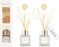 2PCS Reed Diffuser Set, 1.7 oz Scent Diffuser with Sticks, Gardenia Scent
