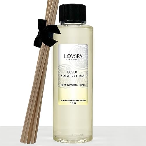 Sage & Citrus Diffuser Oil - Luxury Essential Oils for Diffuser Refill & Air Freshener Room Spray - Long-Lasting & Natural Home Fragrance, Scented Oil for Diffusers, USA Made, 4oz