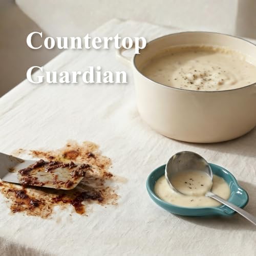 LarqeeWare Ceramic Spoon Rest for Stove Top, Modern Kitchen Counter Holder