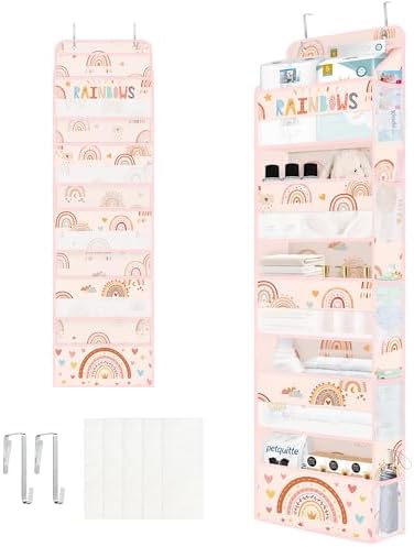 Clastyle Over the Door Organizer Diaper Toy Nursery Hanging Shelf, Boho