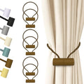 Hion Magnetic Curtain Tiebacks Dark Brown 6pcs, Curtain Holdbacks Hooks