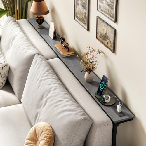 Kitstorack 76.9" Narrow Console Table with Power Outlet for Living Room