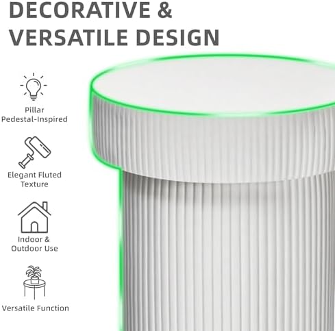 Outdoor Side Table, 24" Round Accent Table