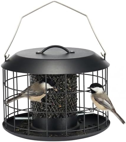 Kingsyard Squirrel Proof Metal Mesh Tube Bird Feeder