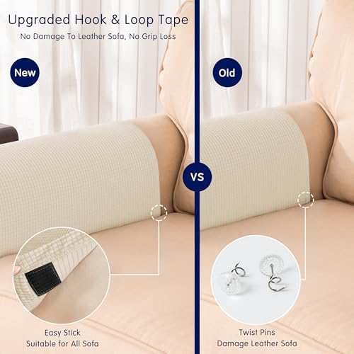 SUBRTEX Stretch Couch Arm Covers Set of 2, Non-Slip Sofa Armrest Slipcovers