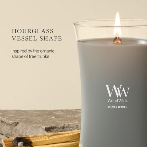 WoodWick Evening Bonfire Scented Candle, Crackling Wick, 21.5oz