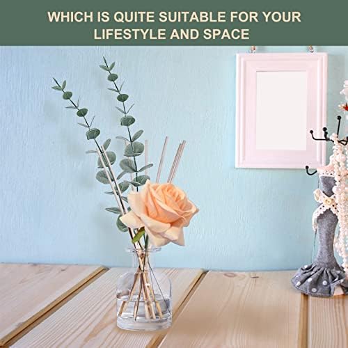 HOSSIAN 150ml/5.07oz 3PCS Reed Diffuser Bottles,Fragrance Diffuser Empty Bottle with 28pcs Reed Sticks for Home Fragrance Accessories and Women Gift Room,Home,Bathroom Decor (Clear)