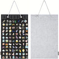 PACMAXI Hanging Brooch Pin Organizer, Display Pins Storage Case, Brooch Collection Storage Holder, Holds Up to 96 Pins.(Not Include Any Accessories) (Head Triangle Hole-Black, Small)