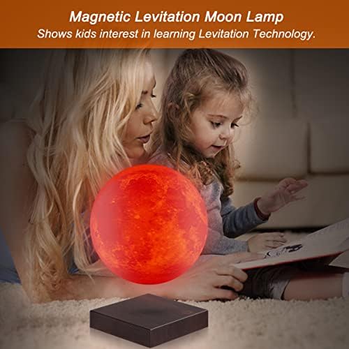 Moon Lamp 3D Printing Magnetic Levitating Moon Light Lamps for Home、Office Decor, Creative Gift-6 Inch,Has 16 Colors 20 Modes