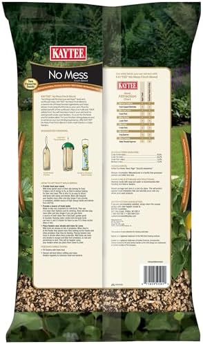 Kaytee No Mess Finch Seed and Nyjer Blend, Attracts Goldfinches, Chickadees, Junos, Finches and Other Wild Birds, 8 Pounds