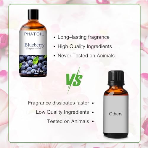 PHATOIL Blueberry Fragrance Oil for Diffuser Aromatherapy 3.38FL.OZ