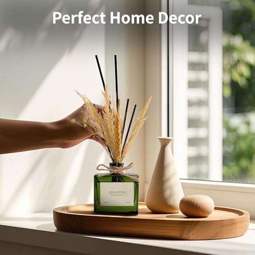 Reed Diffuser, 6.09 oz Citrus Grove Scent Diffuser with Sticks & Dried Flowers, 120 Days Long Lasting Diffusers for Home, Elegant Fragrance for Bathroom Bedroom Office Decor Air Fresh