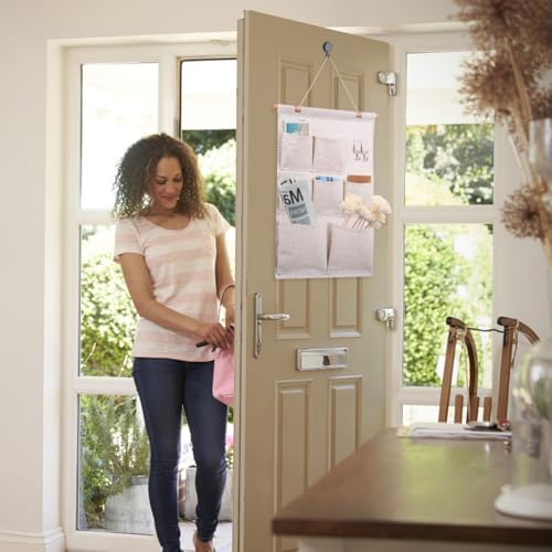 PRETYZOOM Wall Pocket Organizer Over The Door Hanging Magazine Storage Pockets Also Suitable for Remotes Mail Pens Glasses 20.47 X 13.77 Inch