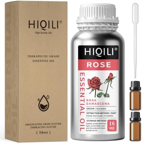 HIQILI Rose Essential Oil Large Capacity for Skin Care & Candle Making