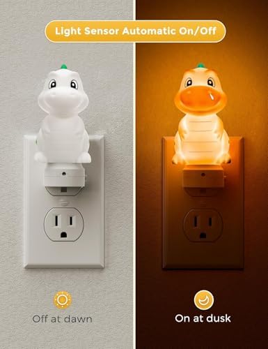L LOHAS LED Plug in Night Light for Kids, 3D Cute Dinosaur Night Lights