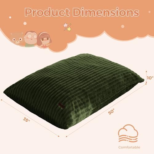 MAXYOYO 3 in 1 Kids Bean Bag Chair, Comfy Floor Sofa with Removed Cover