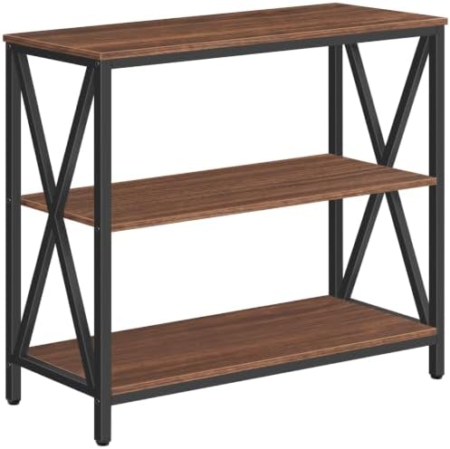 MAHANCRIS 31.5" Sofa Table, Industrial Console Table, 3-Tier Entryway Table