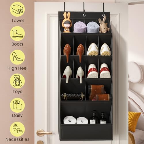Mefirt Large Over the Door Shoe Organizer for Closet Fit 20 Pairs