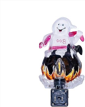 Novelty Lights LED Ghost in Cauldron Halloween Decoration Night Light