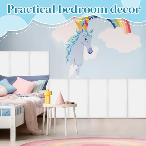 Hahafelt 8 Pack Wall Padding Headboard 15.75" x 7.87" x 1.18" White