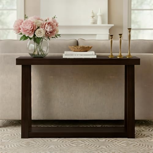 Plank+Beam Classic Console Table, with Shelf, 36 Inch, Walnut