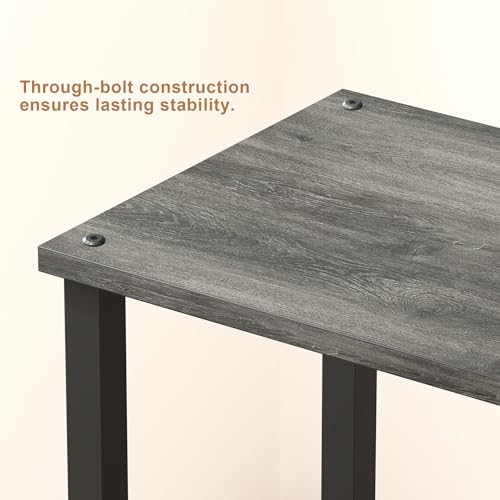 TUTOTAK End Table, Set of 2, Side Table, Nightstand, 2-Tier Storage Shelf