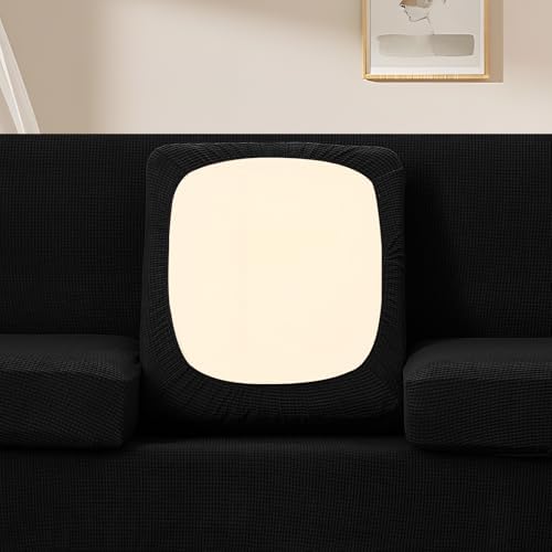 U-NICE HOME 2 Pieces Chair Covers Stretch Chair Slipcover, Black
