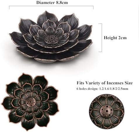 SLKIJDHFB Incense Burner - Lotus Incense Stick Holder 2Pcs