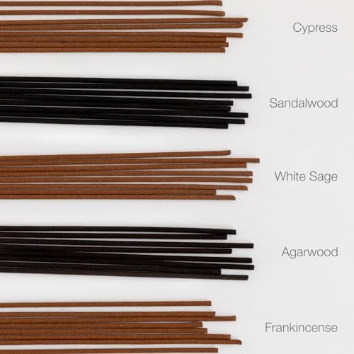 Asayu Japan Incense Sticks Assortment, 5 Natural Scents, 20g