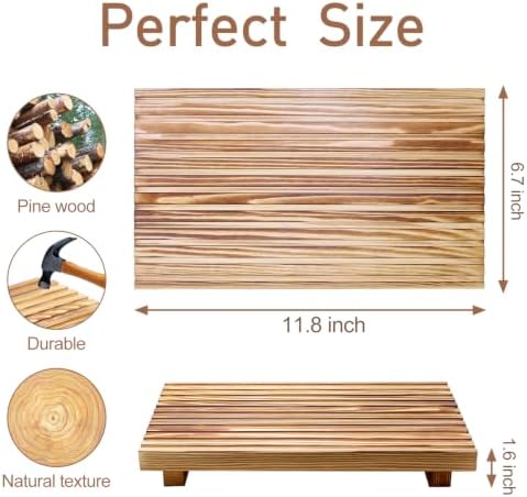 Wood Pedestal Stand Riser for Bathroom Tray Kitchen Sink Counter Decor Tray