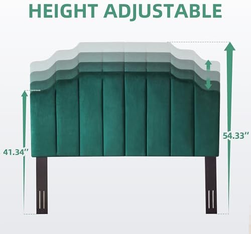 Headboard Queen Elegantly Curved Soft Padded Queen Headboard Only