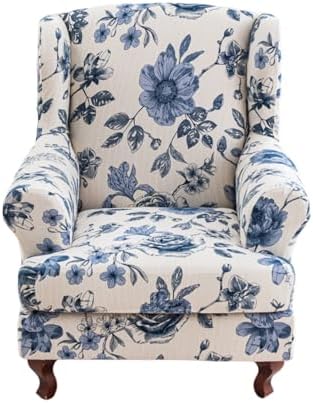 NILUOH Stretch Wingback Chair Slipcovers 2-Piece