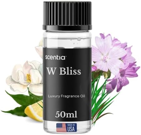 W Bliss Scent Diffuser Oil, Bergamot Lemongrass Jasmine Blend, 50 mL