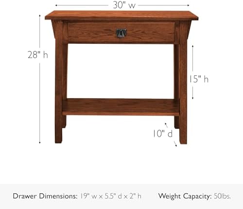 Leick Home Mission Console Table, 30", Russet