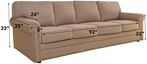 Easy-Going Stretch 4 Seater Oversized Sofa Couch Cover Natural