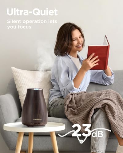 InnoGear Essential Oil Diffuser Ultrasonic Diffusers for Home Scent, Brown