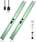 2 PCS Candle Lighter,Windproof Flameless Rechargeable Electric Lighter